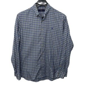 Ralph Lauren men’s Size XL 100% cotton plaid‎ long sleeve button down shirt.